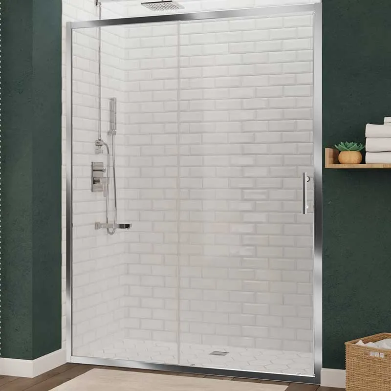 Anzzi Halberd 60 in. x 72 in. Framed Shower Door with TSUNAMI GUARD in Polished Chrome