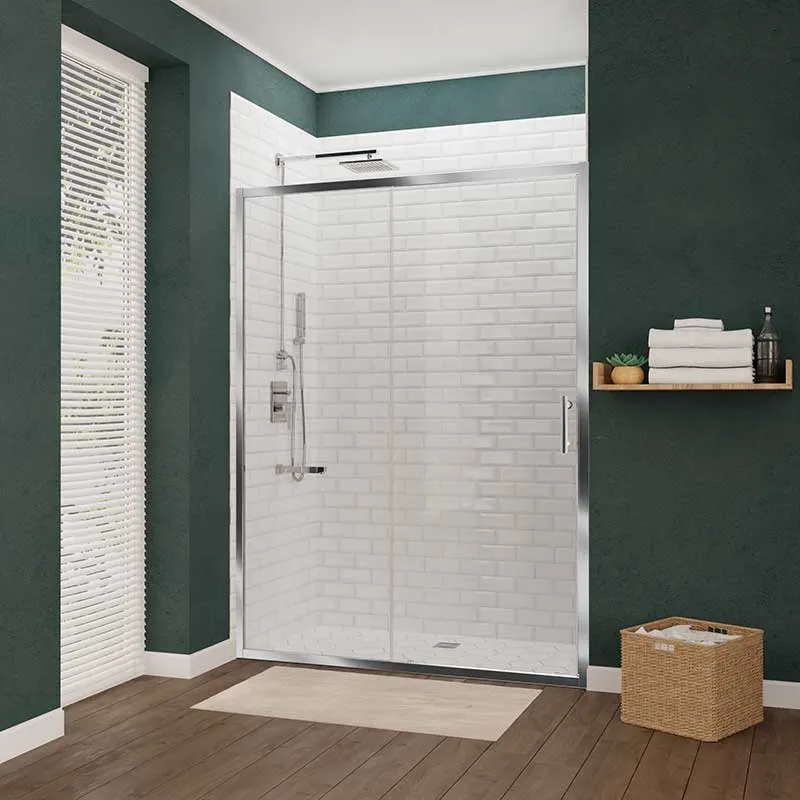 Anzzi Halberd 60 in. x 72 in. Framed Shower Door with TSUNAMI GUARD in Polished Chrome