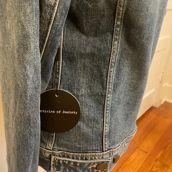 Articles Of Society Blue Jean Jacket with Slim Fit and Timeless Style