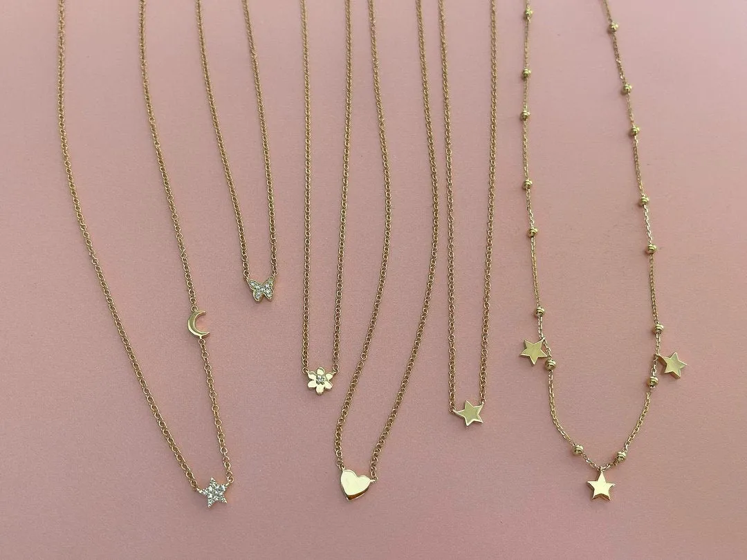 Baby Diamond Butterfly Necklace