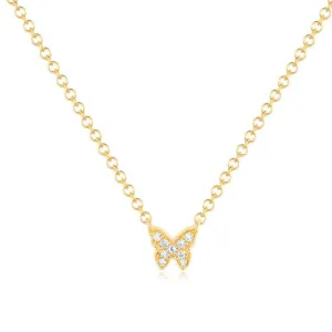Baby Diamond Butterfly Necklace