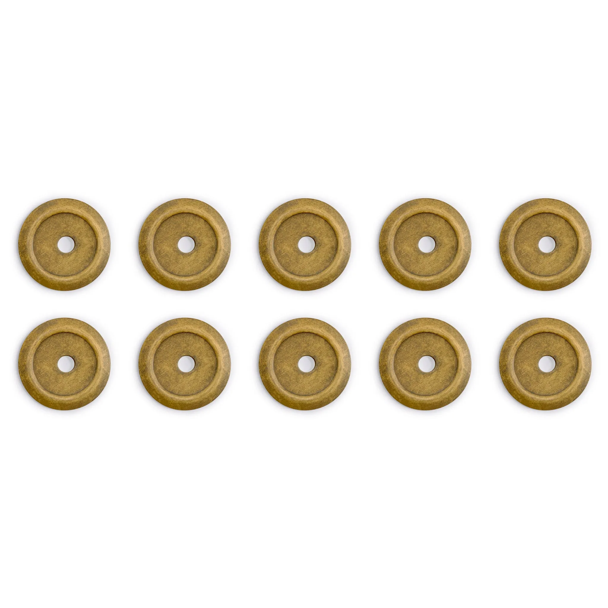 Beveled Round Washers Brass Hardware 1.4" - Set of 10