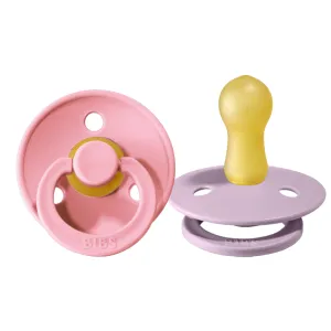 Bibs Pacifier 2 Pack: Dusty Lilac   Baby Pink