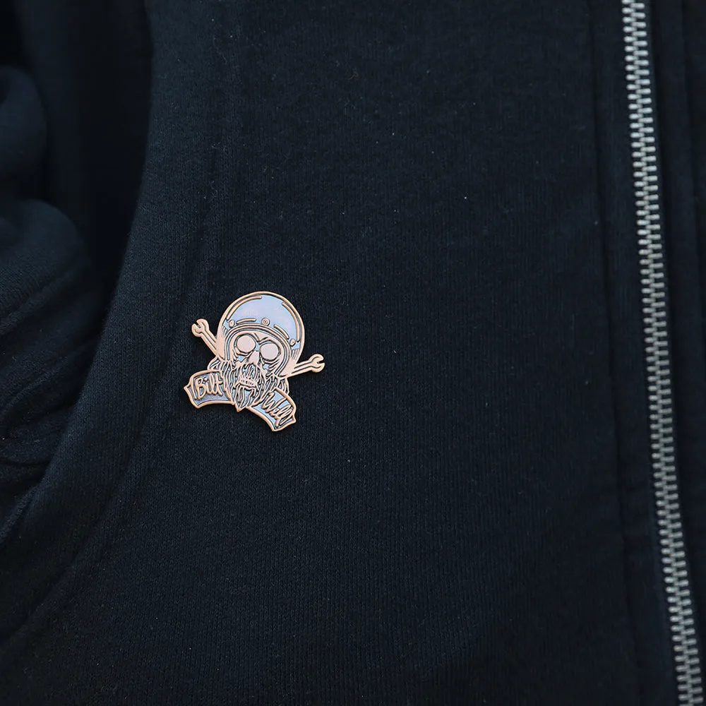 BILTWELL ENAMEL PIN [BONANZA SKULL BRONZE]