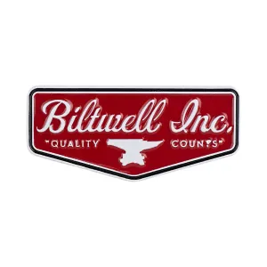BILTWELL ENAMEL PIN [SHIELD RED/WHITE]