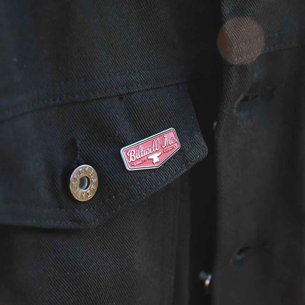 BILTWELL ENAMEL PIN [SHIELD RED/WHITE]