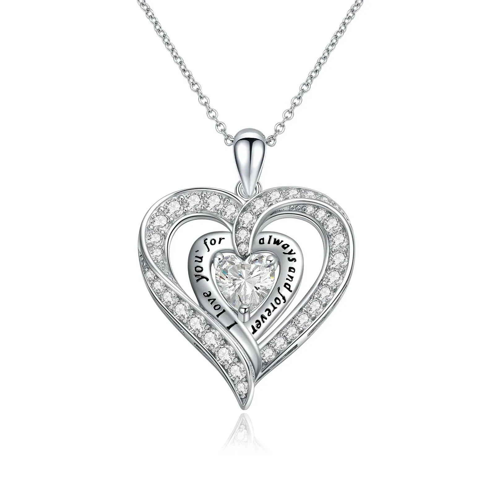 Birthstone Heart Pendant Necklace
