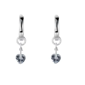 Blue Topaz Heart Earrings