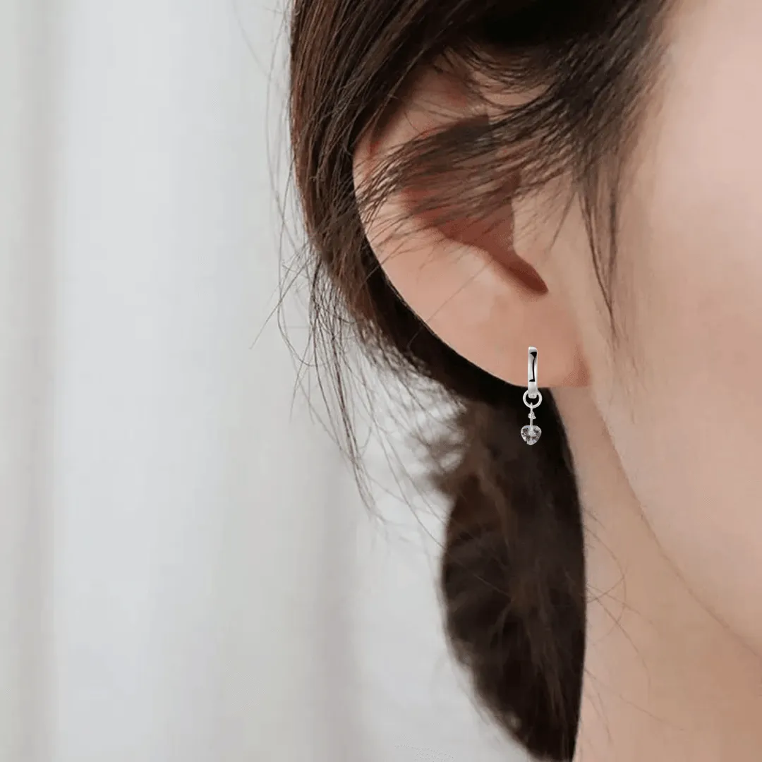 Blue Topaz Heart Earrings
