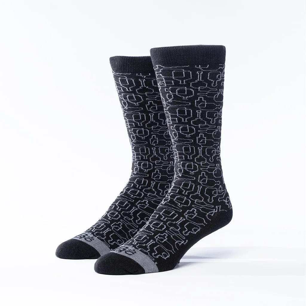 Bourbon Days© Socks | Black   Gray