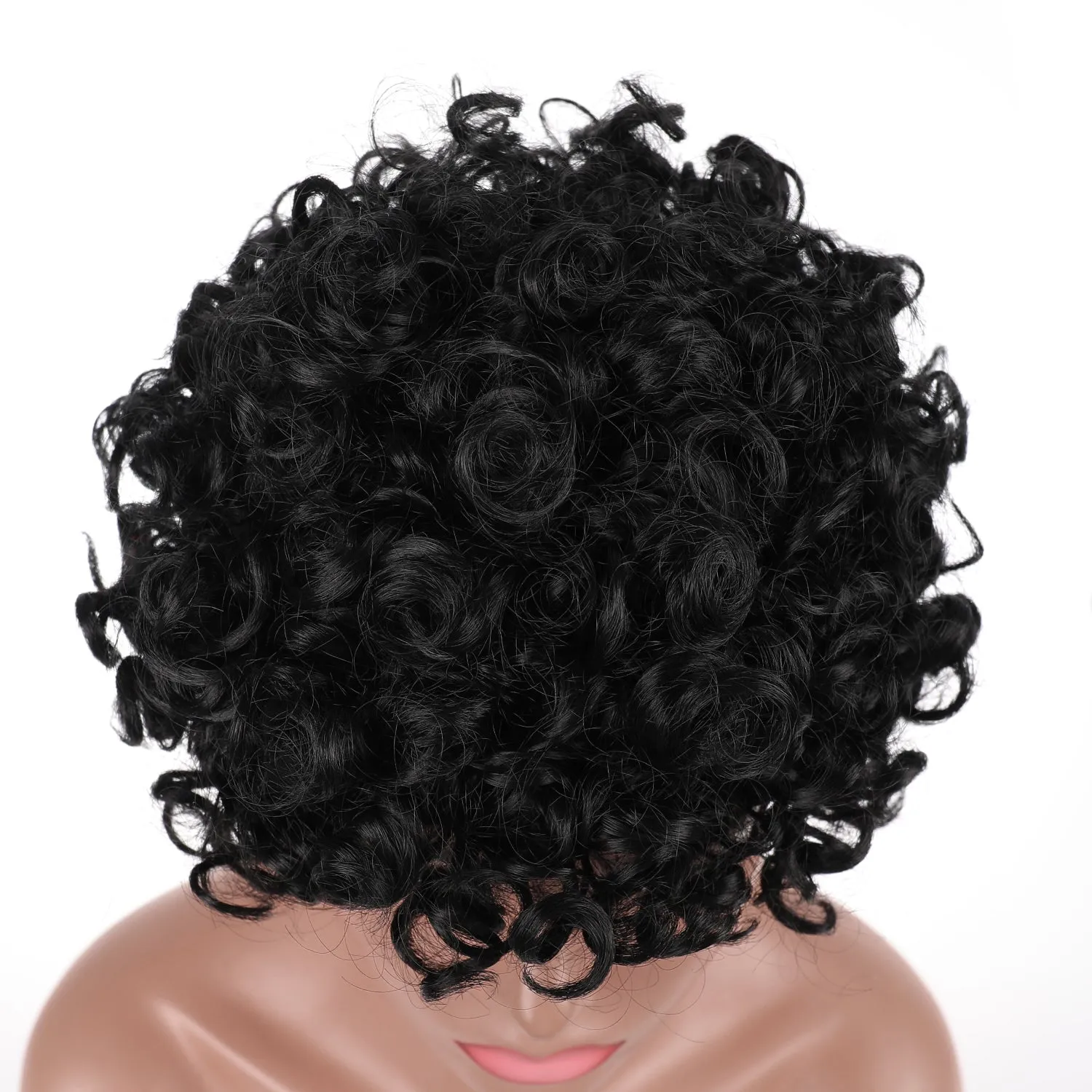 Briana | Black Short Medium Curly Synthetic Hair Wig