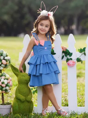 Bunny Dreams Ruffle Denim Easter Dress