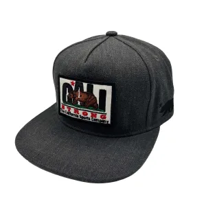 CALI Strong Original Tactical Hat Flat Bill Morale Patch Charcoal White