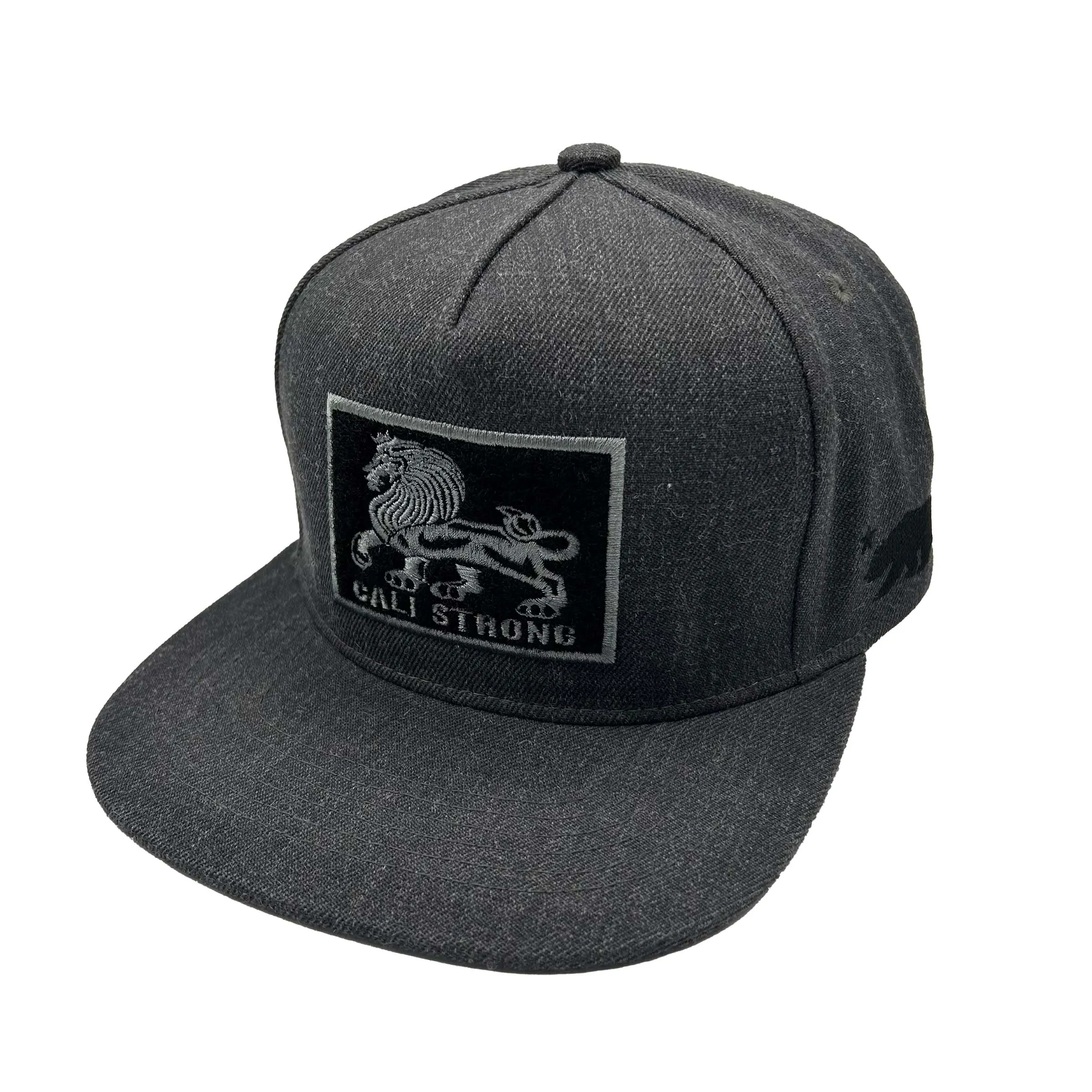 CALI Strong Original Tactical Hat Flat Bill Morale Patch Charcoal White