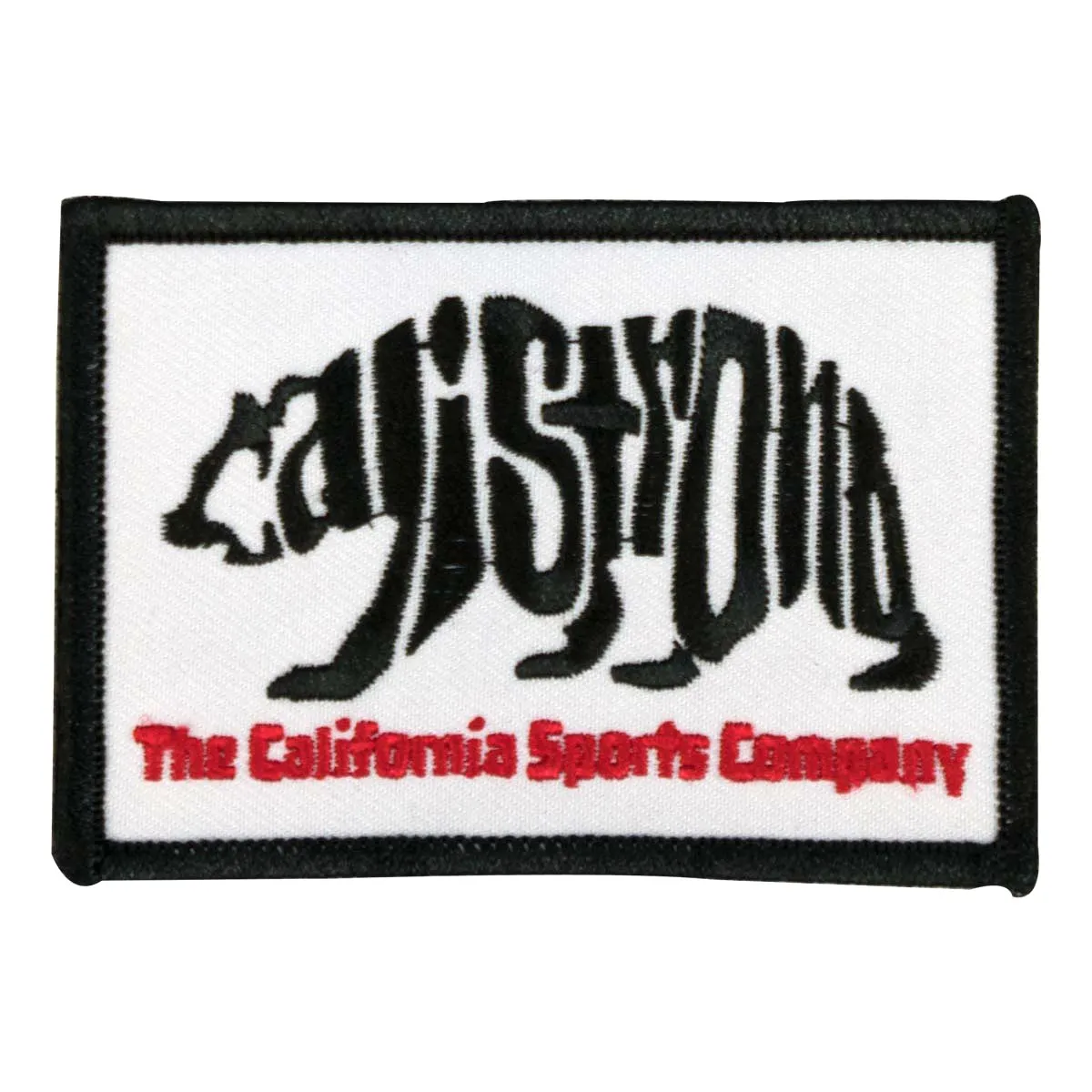 CALI Strong Word Bear White Hook-and-Loop 2x3 Morale Patch