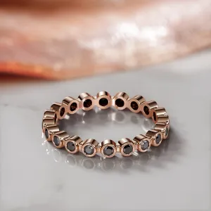 Callisto - Eternity Natural Black Diamond Wedding RIng