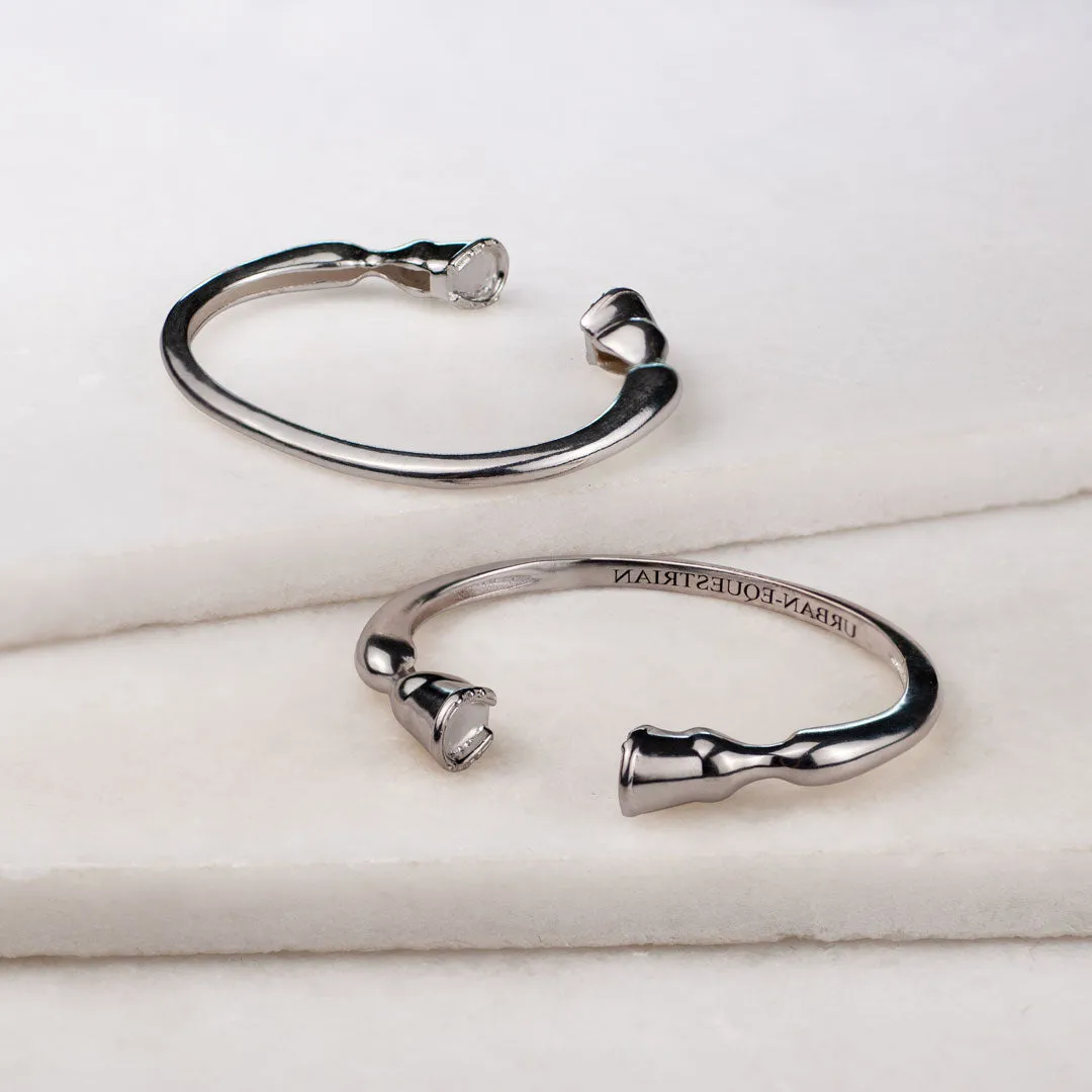 Cavallo - Moissanite Horseshoe Earring Sterling Silver