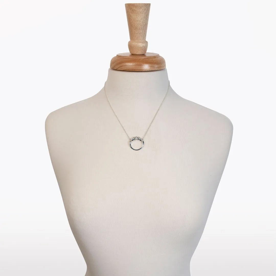 Cavallo - Moissanite Horseshoe Earring Sterling Silver