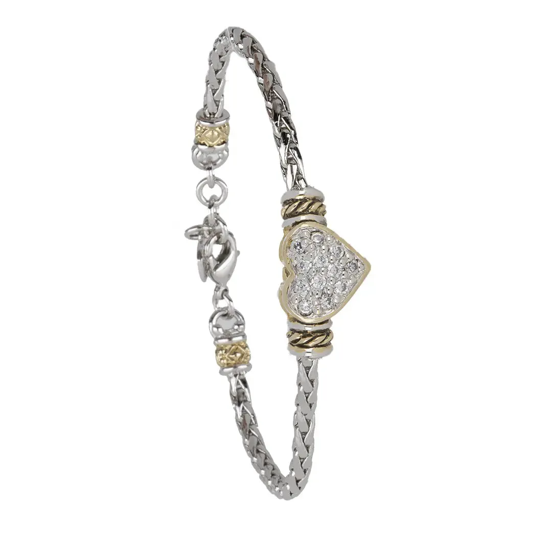 Celebration Petite Pavé - Heart Single Strand Bracelet