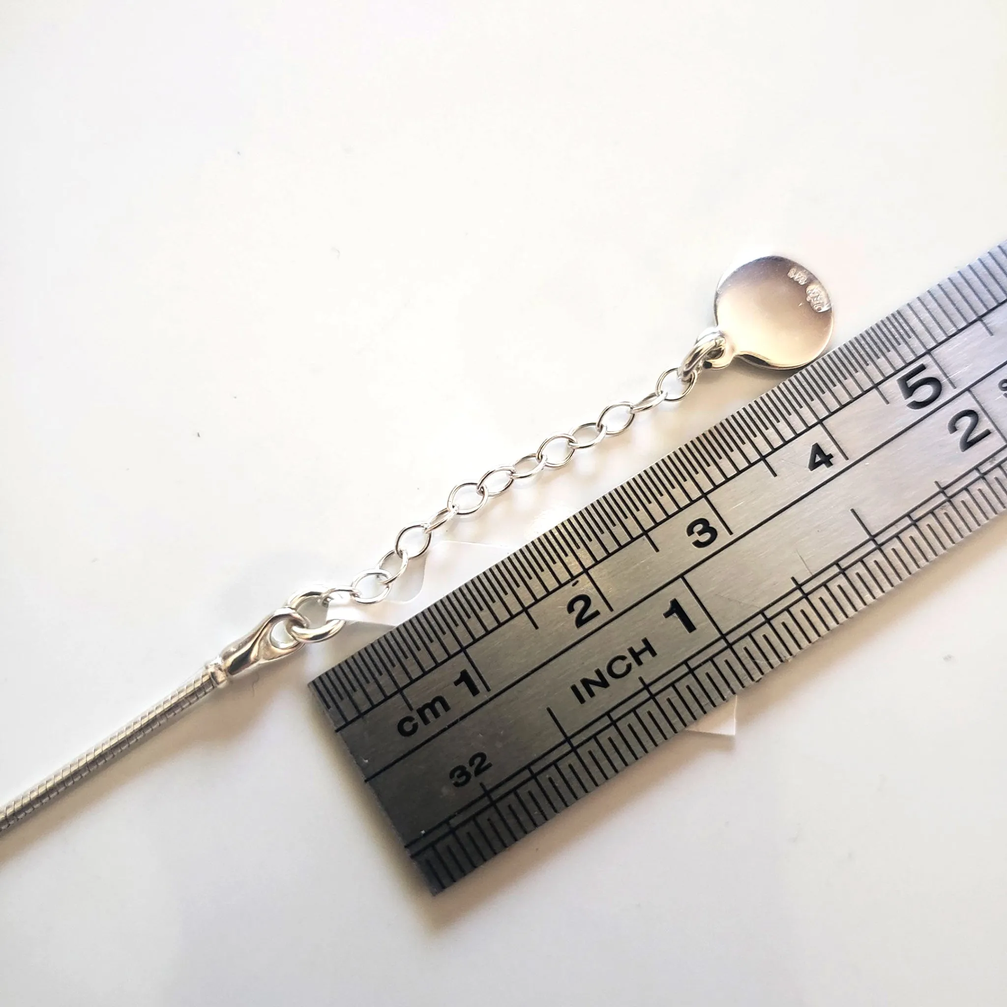 Cherry Amber Heart in Sterling Silver Adjustable Bracelet