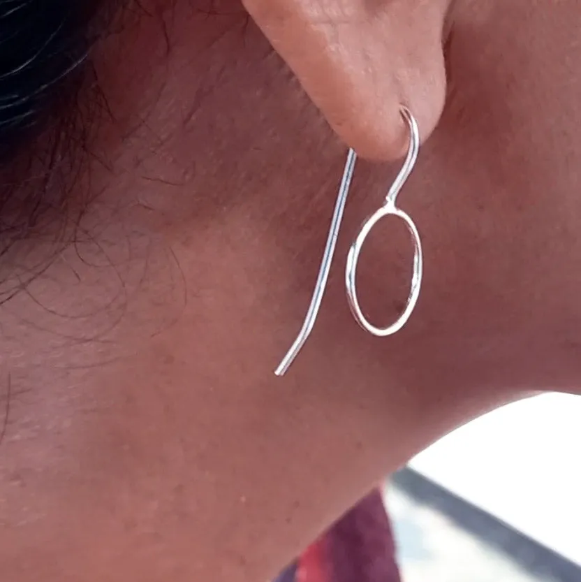 Circle Around Earrings - Sterling Silver, Indonesia