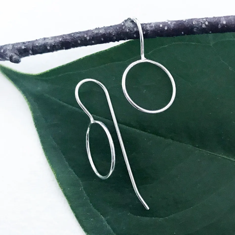 Circle Around Earrings - Sterling Silver, Indonesia