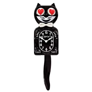 Classic Black Kit-Cat Klock – Heart Eyes Limited Edition