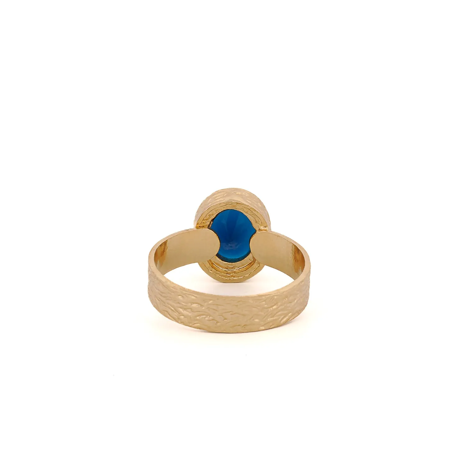 Cleopatra Blue Sapphire Gemstone Gold Adjustable Ring