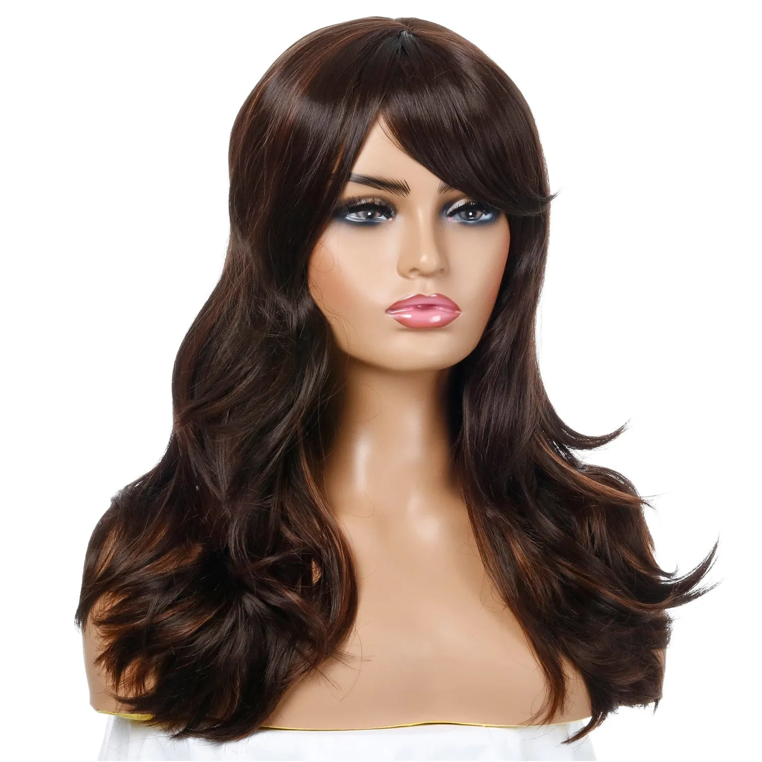 Club Hopper | Brown Long Wavy Synthetic Hair Wig