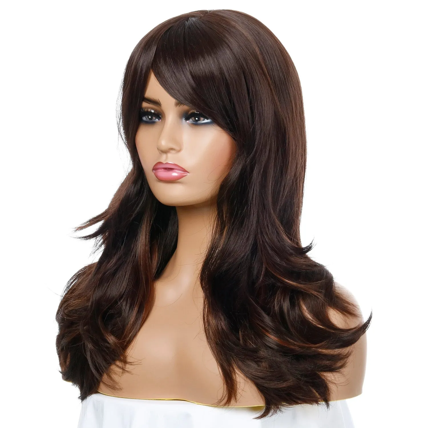 Club Hopper | Brown Long Wavy Synthetic Hair Wig