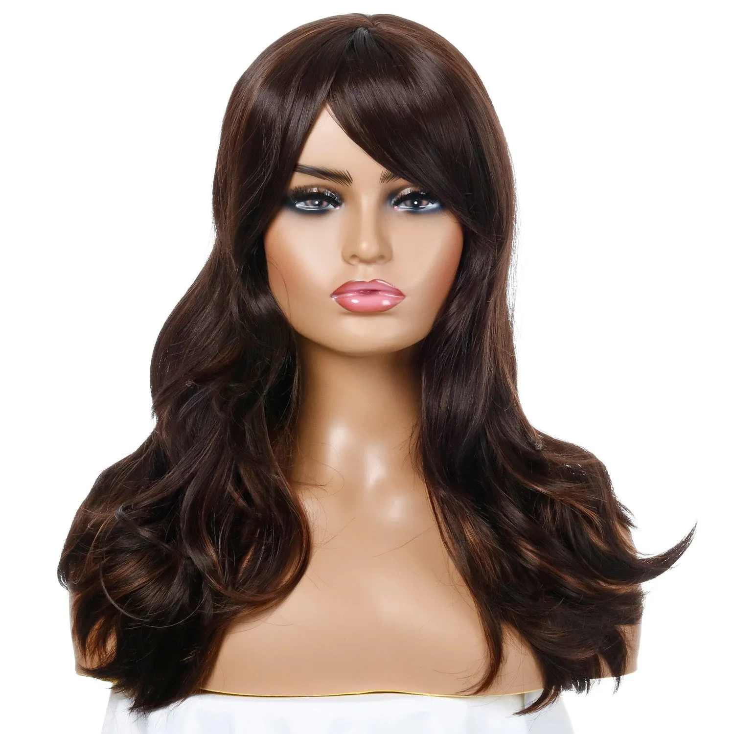 Club Hopper | Brown Long Wavy Synthetic Hair Wig
