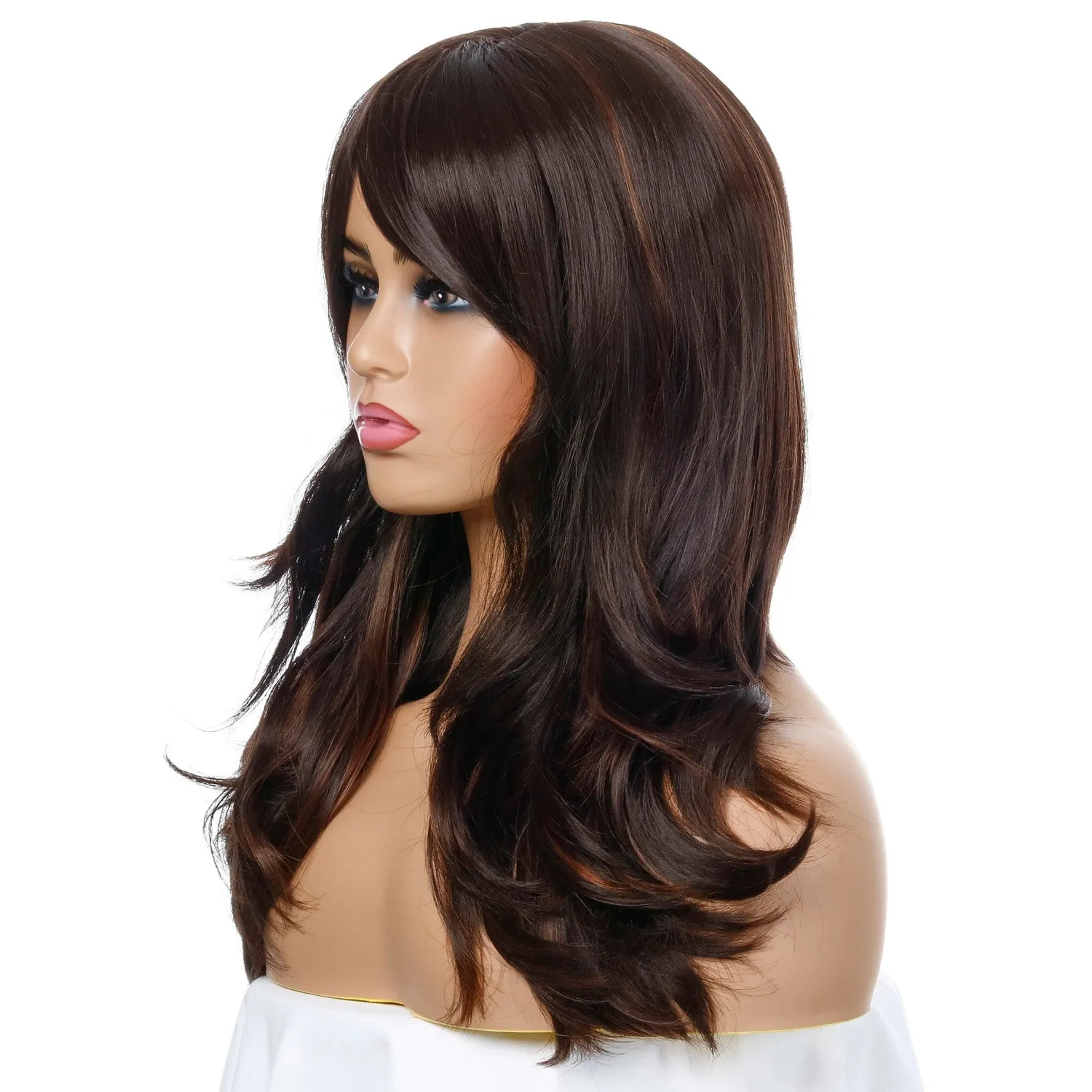 Club Hopper | Brown Long Wavy Synthetic Hair Wig
