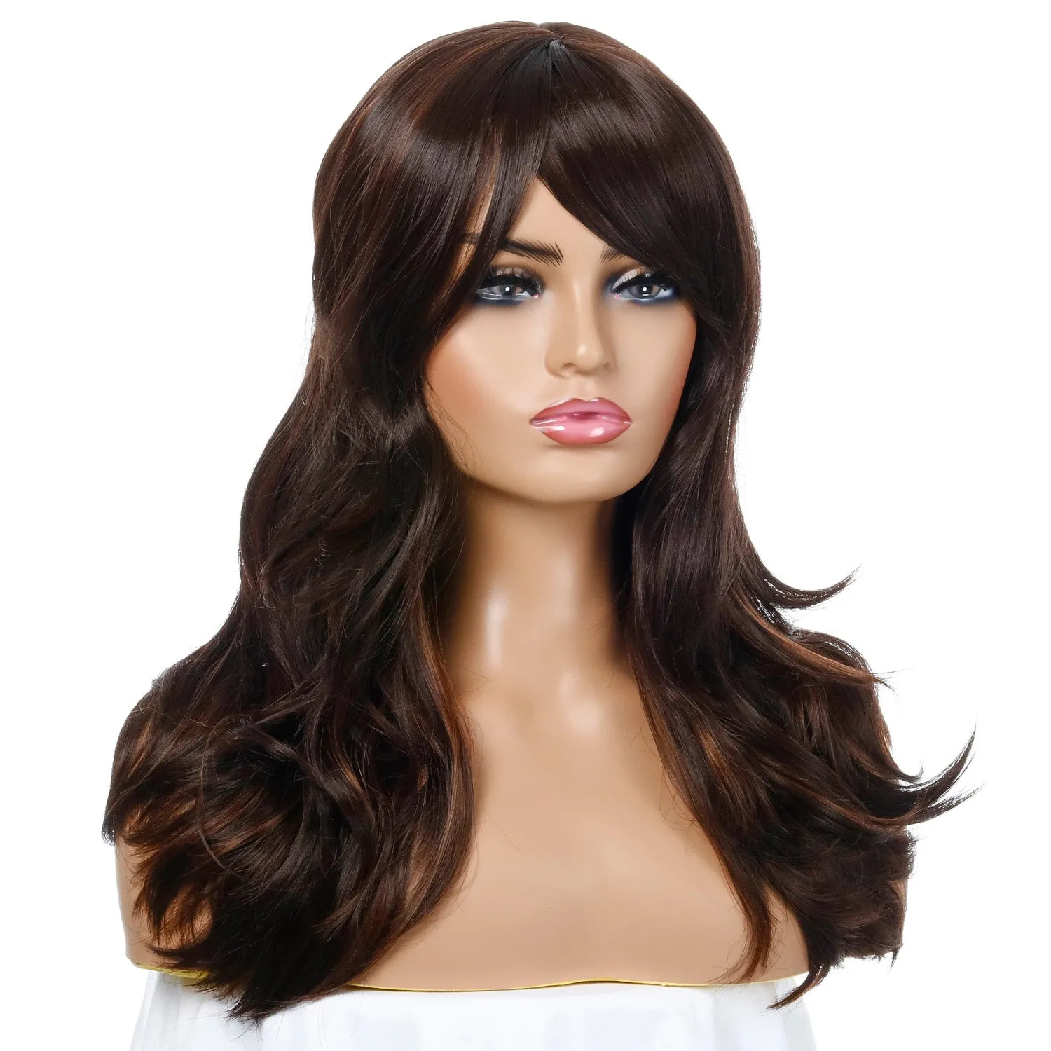 Club Hopper | Brown Long Wavy Synthetic Hair Wig