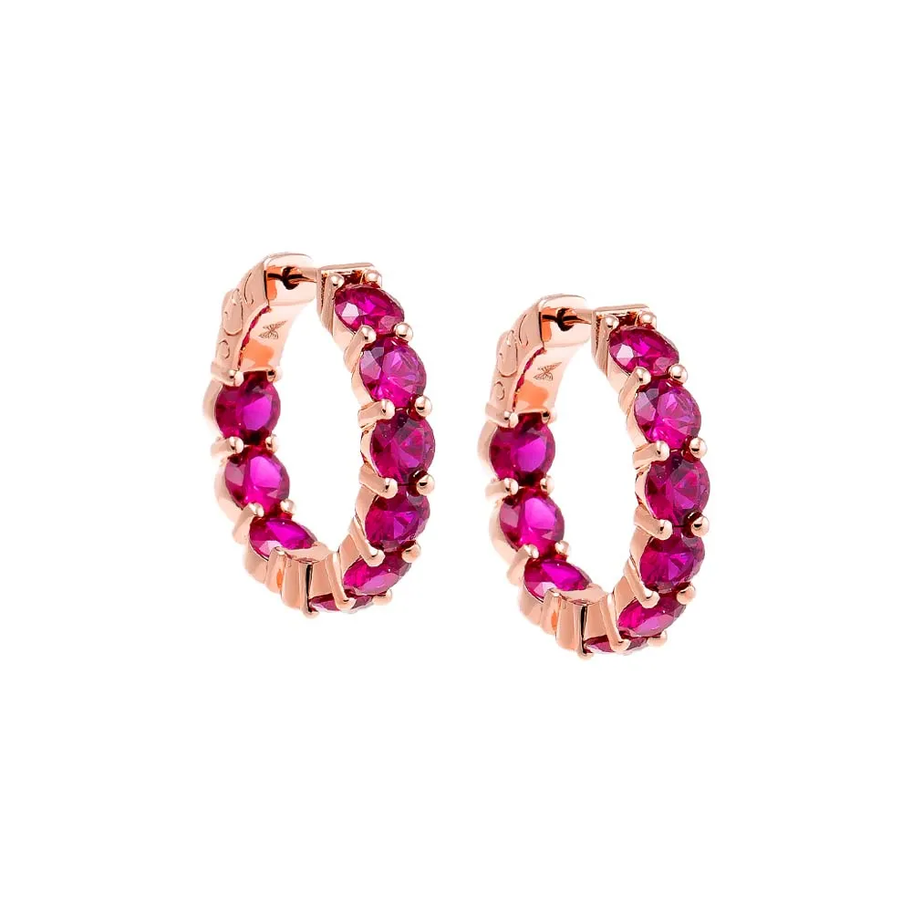 Colored Round Tennis Mini Hoop Earring