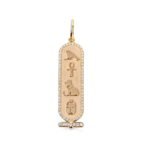 CUSTOMIZED CARTOUCHE WITH DIAMOND BORDER
