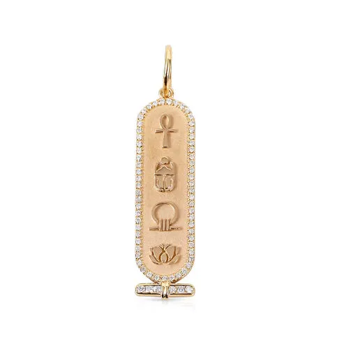 CUSTOMIZED CARTOUCHE WITH DIAMOND BORDER