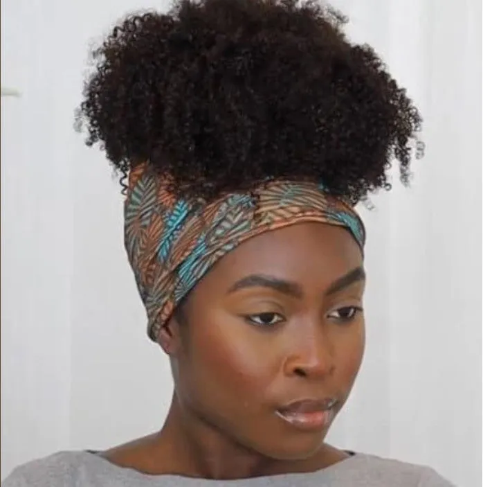 Danny | Black Medium Long Curly Synthetic Hair Headband Wig