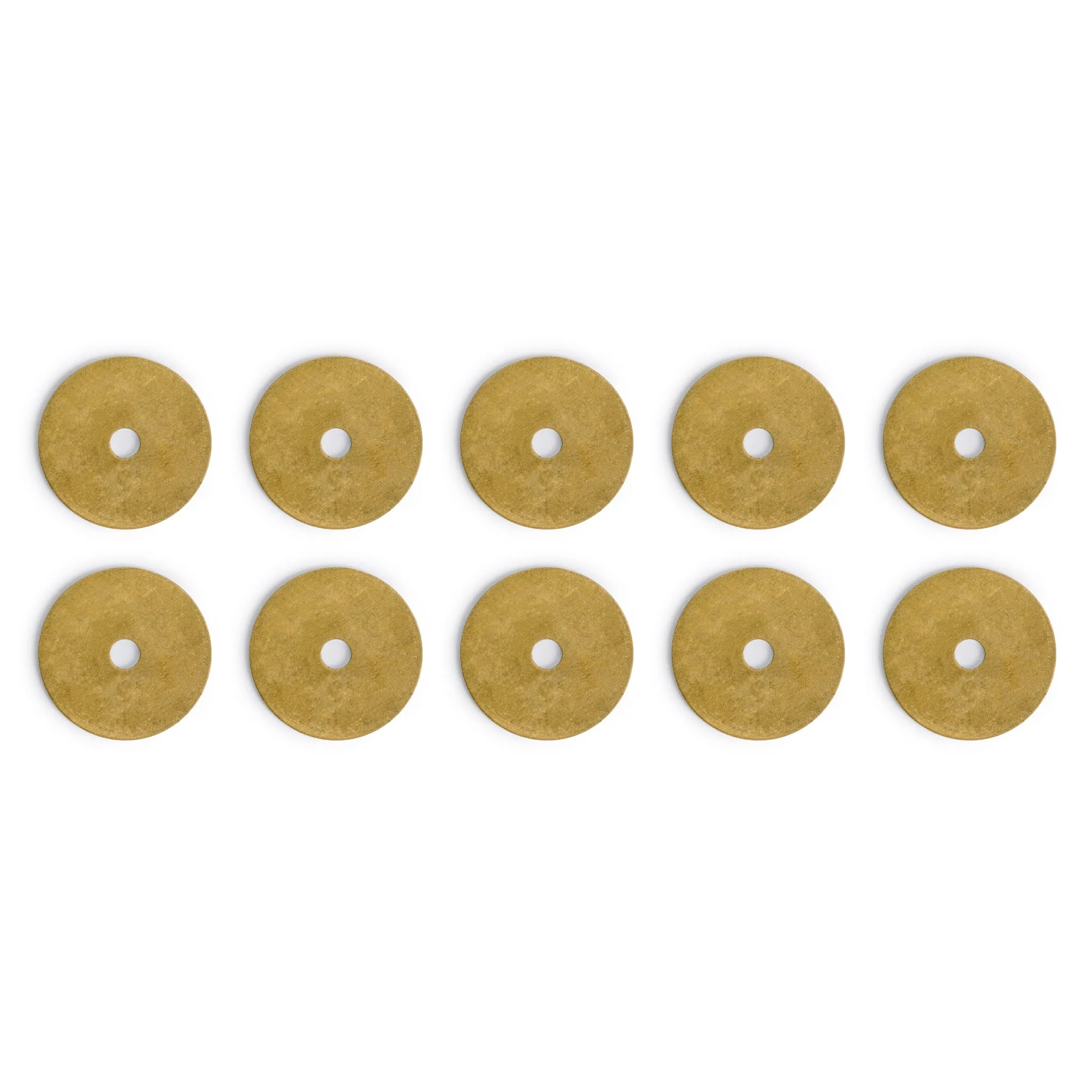 Decorative Round Washers Brass Hardware 1.4" - Set of 10