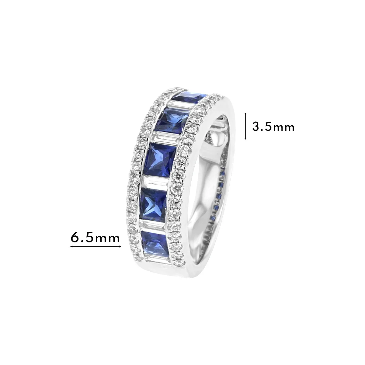Diamond & Saphhire Multi-Shape Ring
