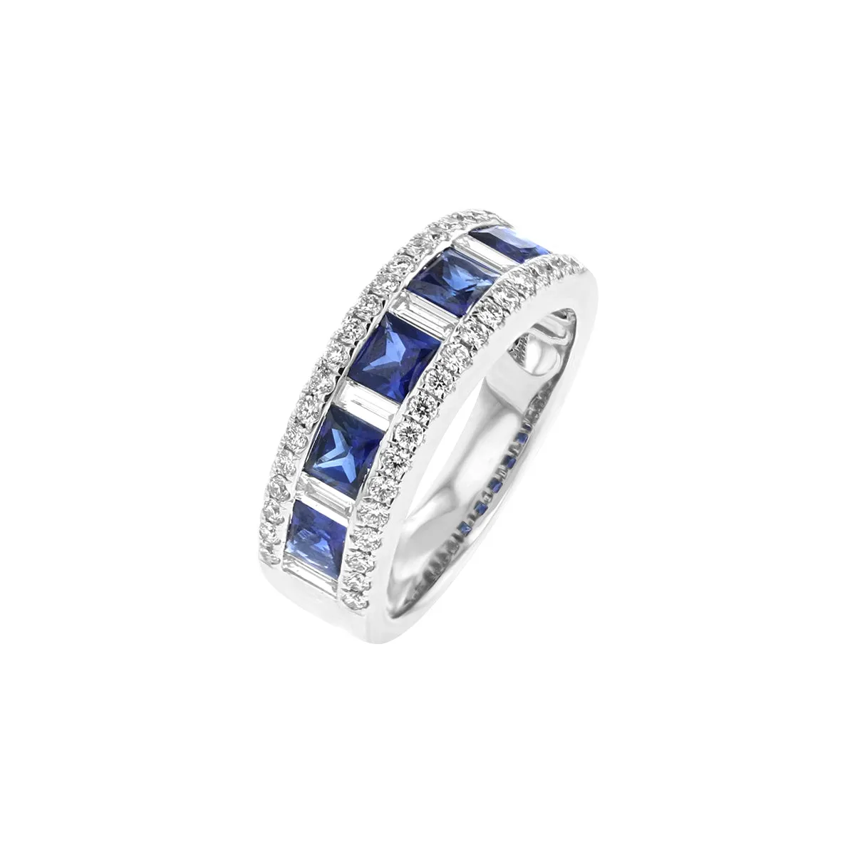 Diamond & Saphhire Multi-Shape Ring
