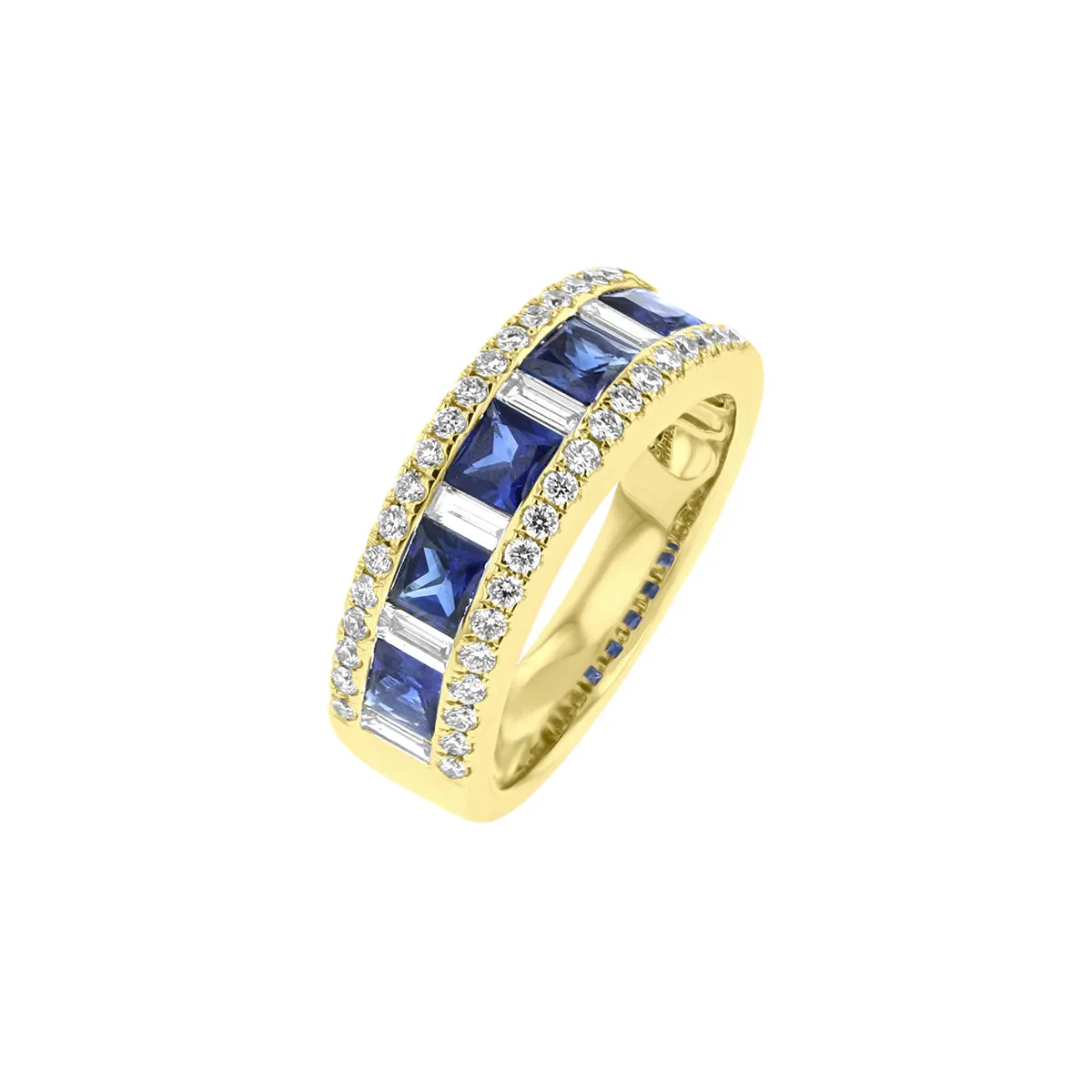 Diamond & Saphhire Multi-Shape Ring