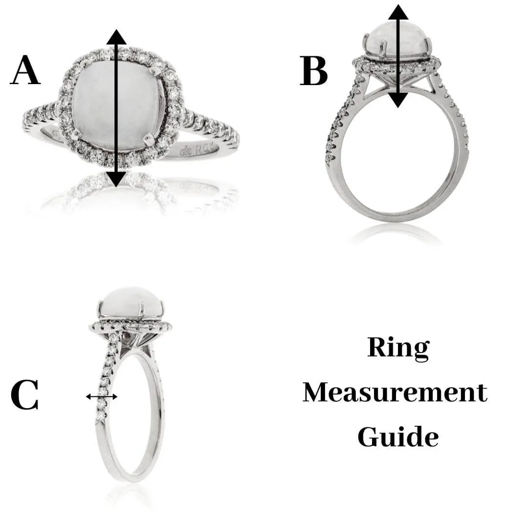 Double Shank Diamond & Sapphire Ring