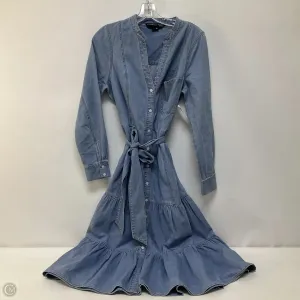 Dress Casual Midi By Veronica Beard In Blue Denim, Size: 8