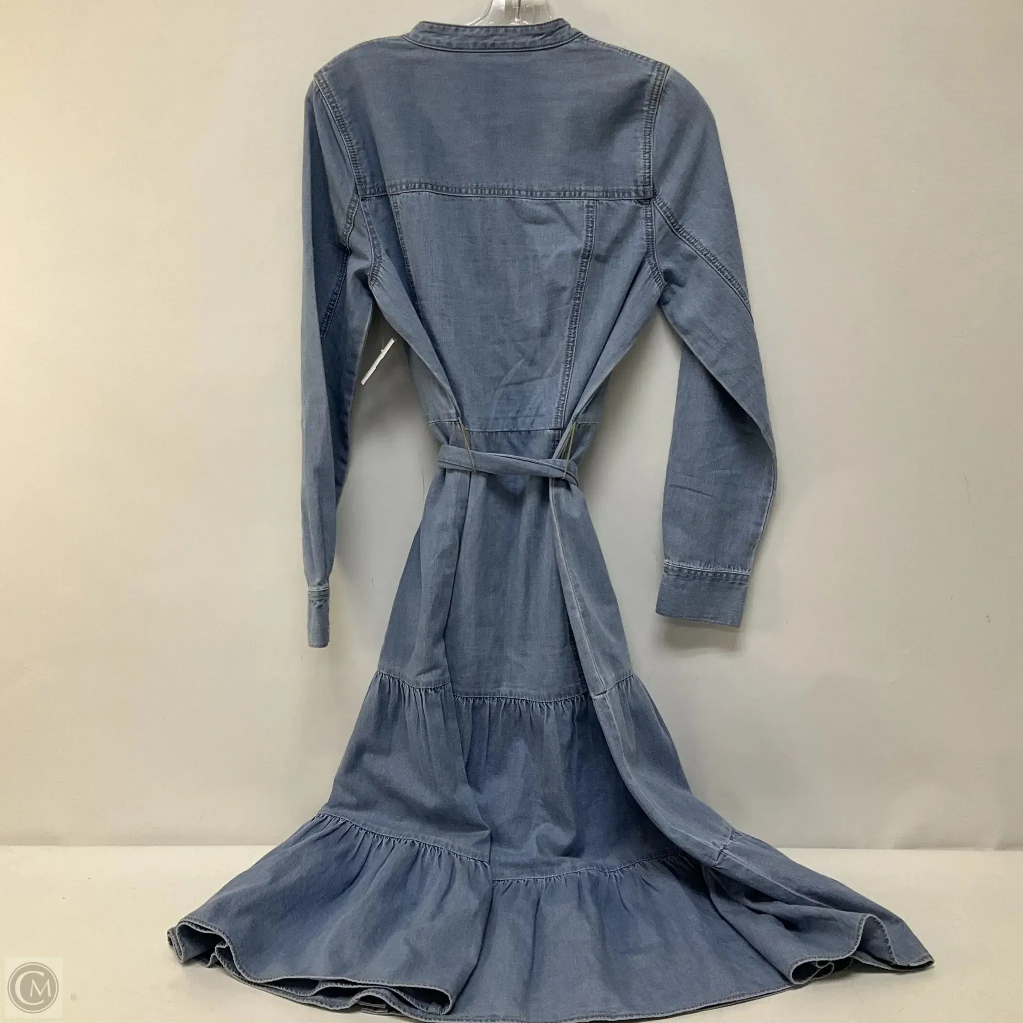 Dress Casual Midi By Veronica Beard In Blue Denim, Size: 8