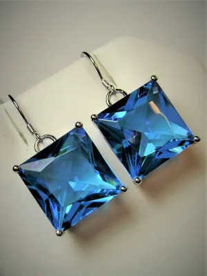 E45, Square Earrings, Silver Art Nouveau Filigree, Vintage Style Jewelry #E45