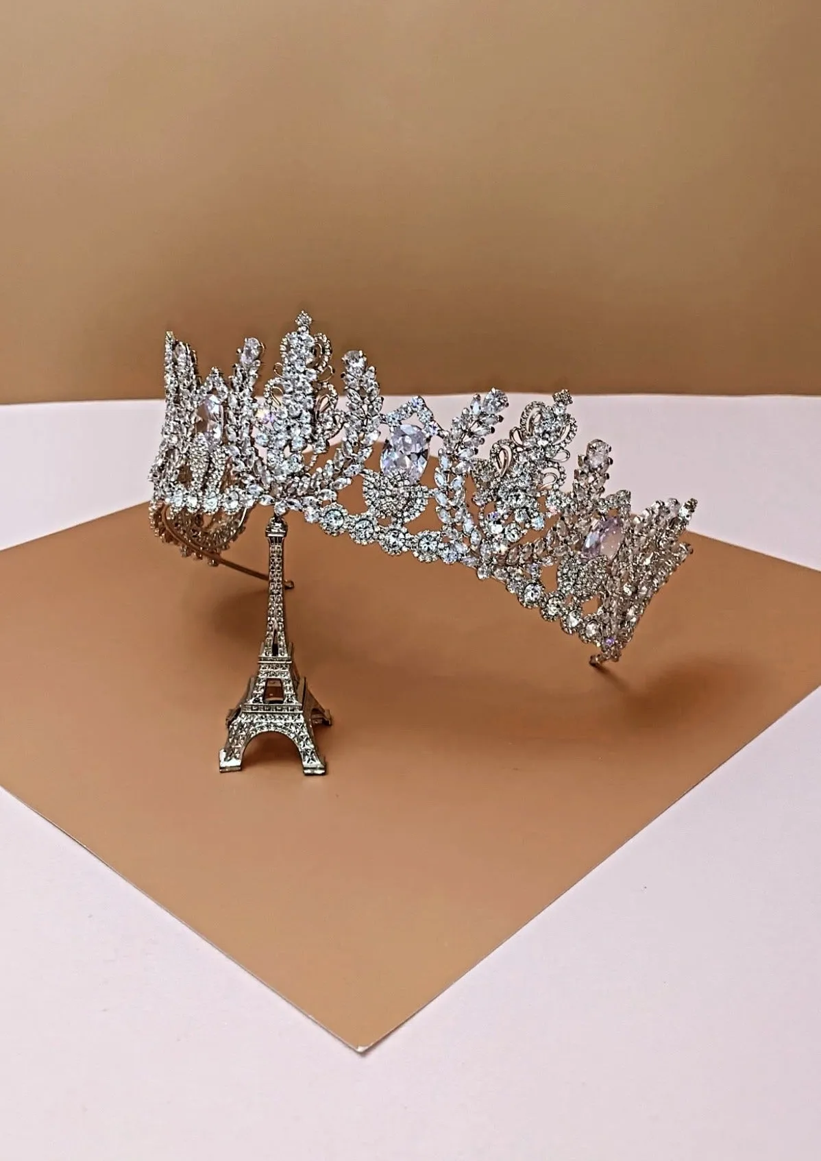 Ellee Real Bride Adorned with JULIET Swarovski Bridal Crown