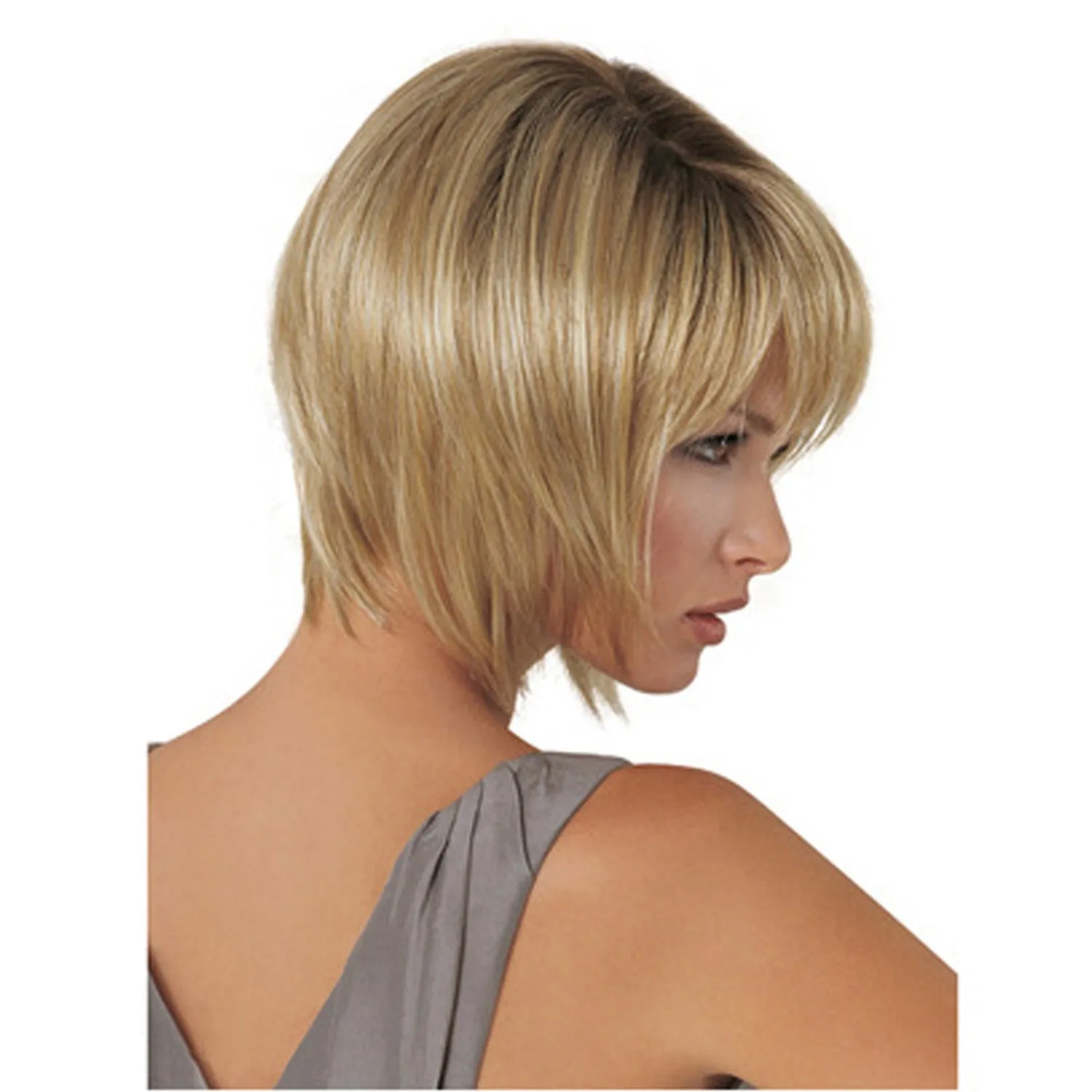 Elsie | Blonde Short Pixie Cut Straight Synthetic Hair Wig With Bangs