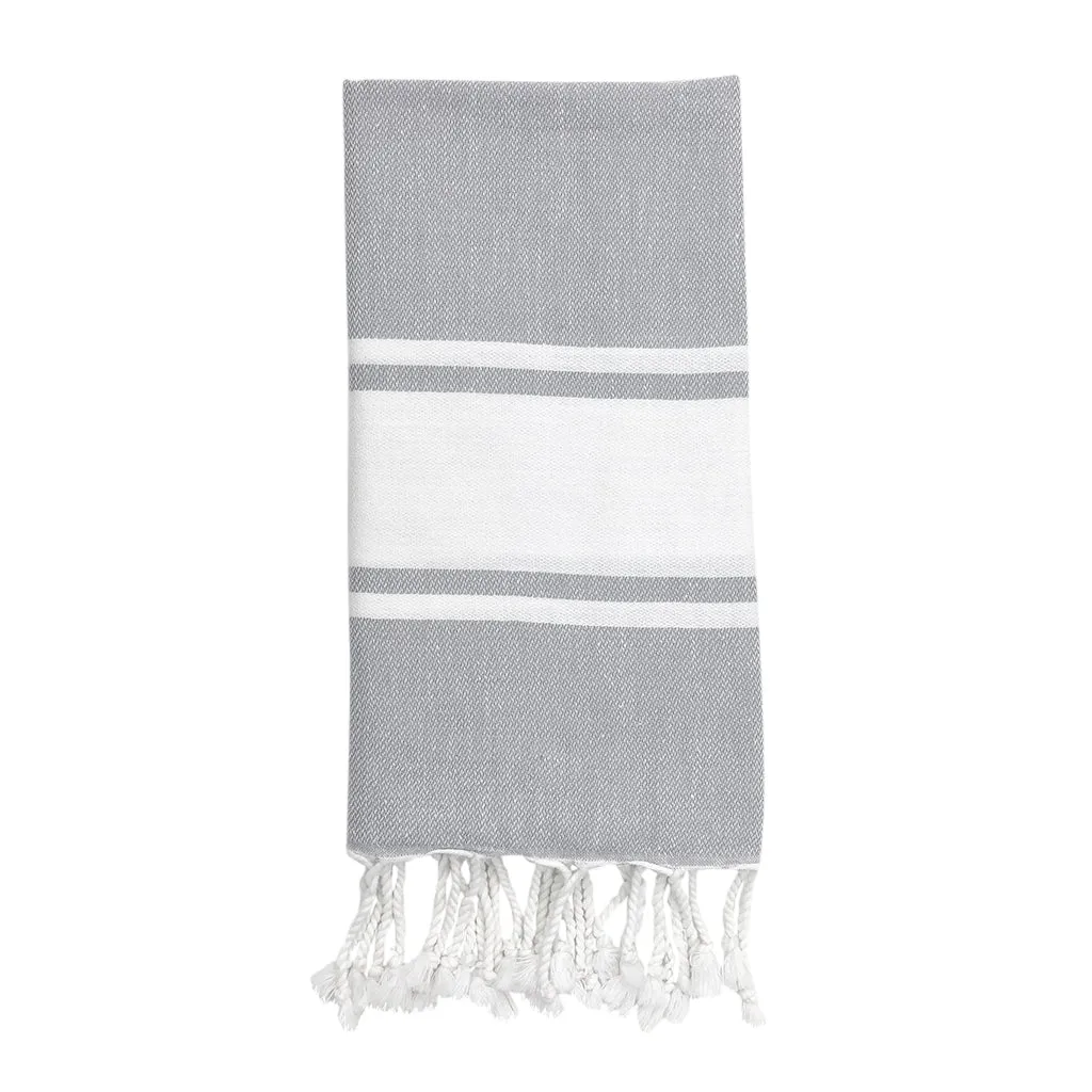Essential Stripe Turkish Hand Towel by SLATE   SALT