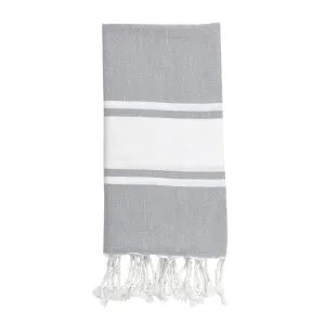 Essential Stripe Turkish Hand Towel by SLATE   SALT