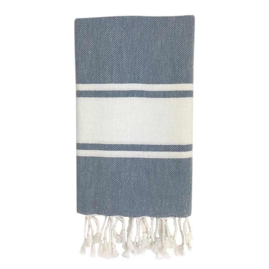 Essential Stripe Turkish Hand Towel by SLATE   SALT